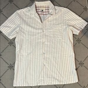Men's Striped Button Down Vertical Stripe Resort Shirt